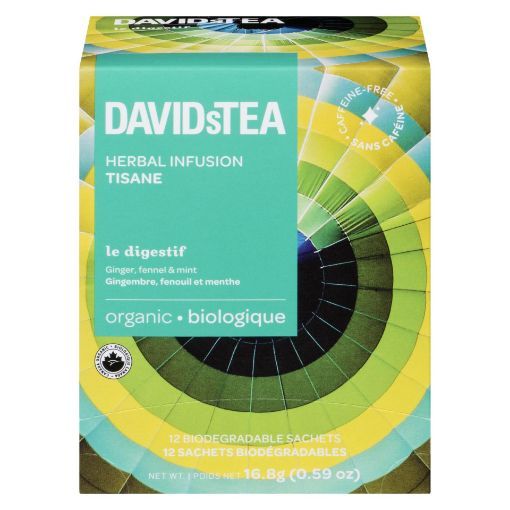 Picture of DAVIDSTEA SINGLE TEA SACHETS - ORGANIC - LE DIGESTIF 12S
